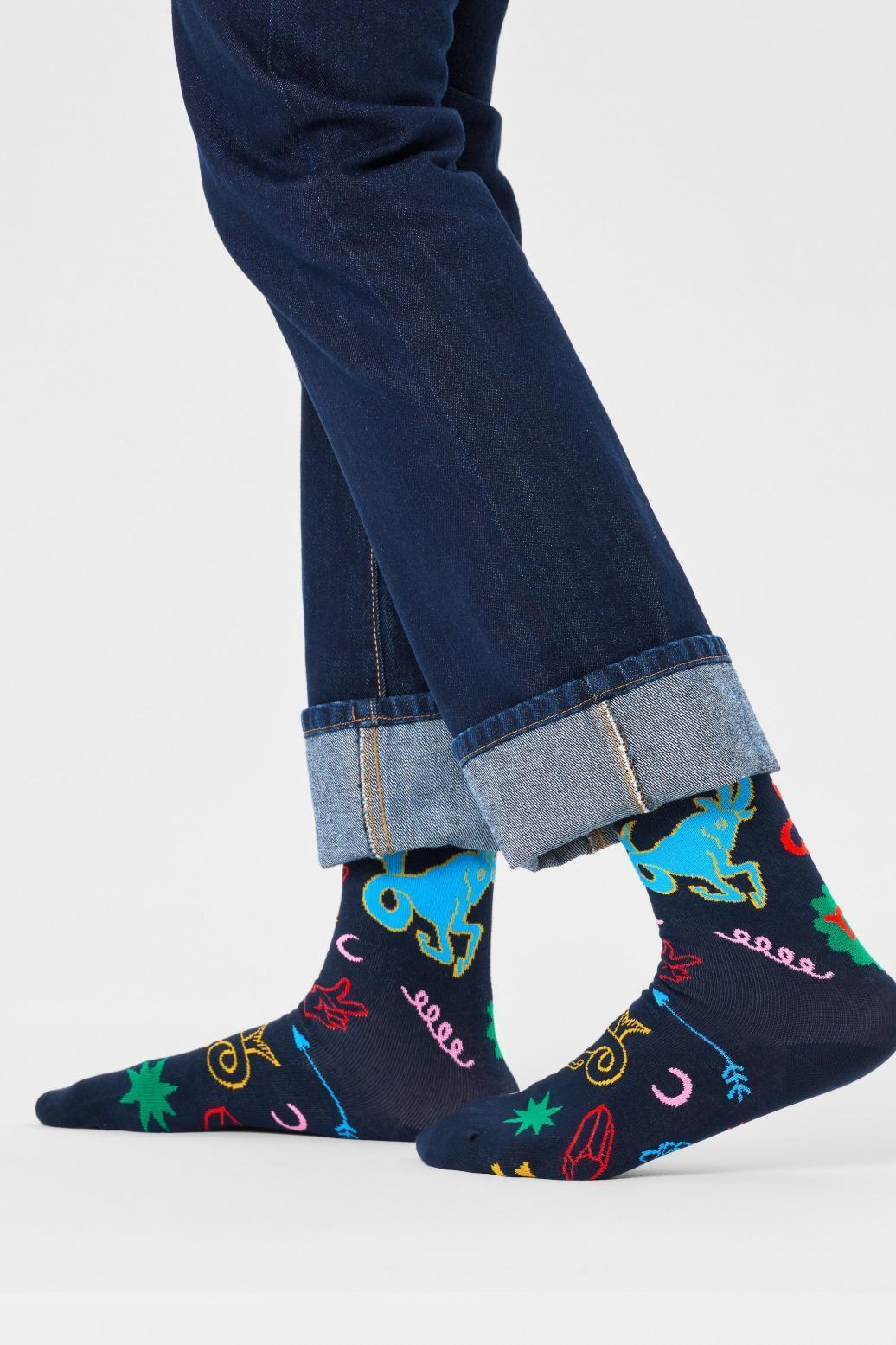 Meias Happy Socks Modelo Capricorn Sock Cor Azul 5/5