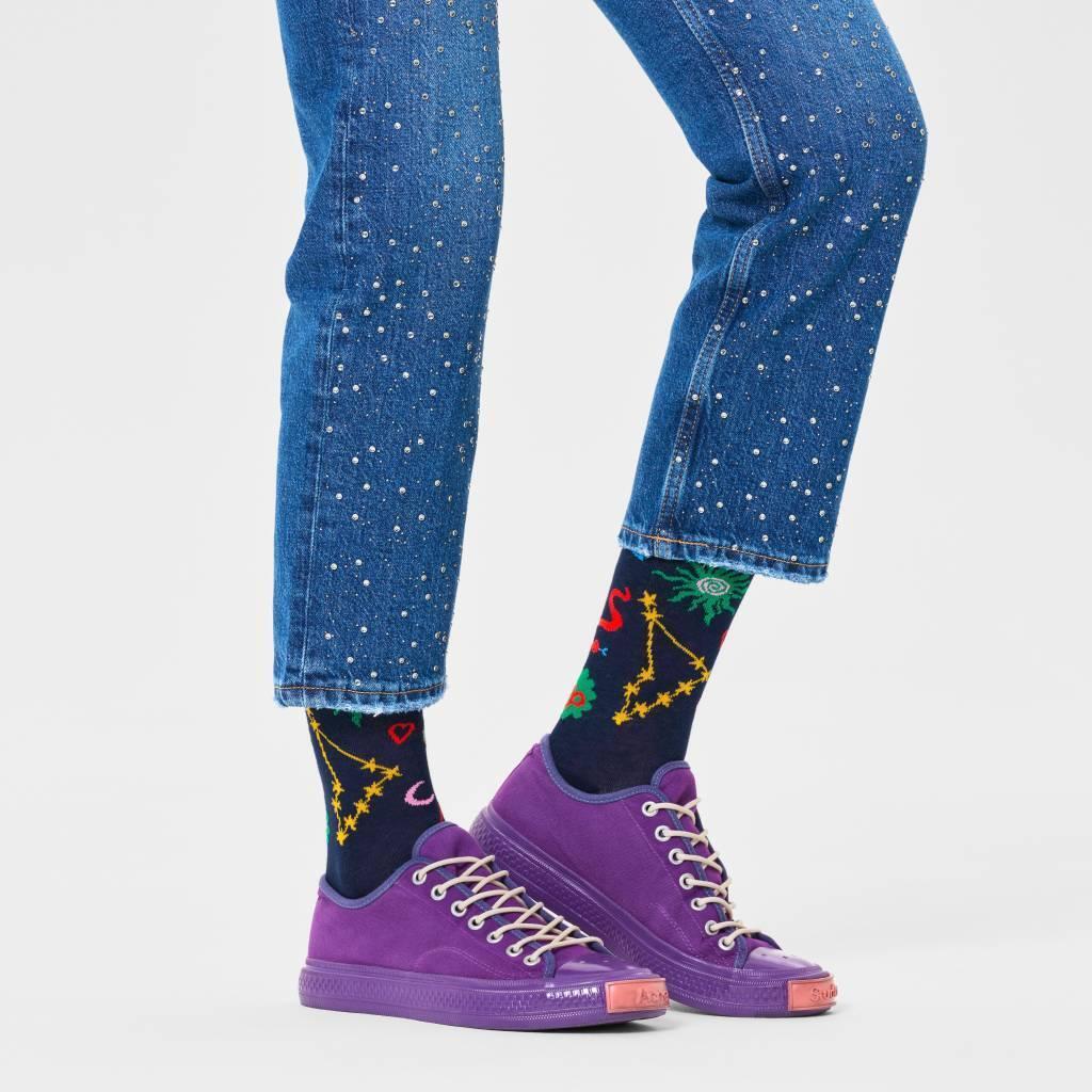 Meias Happy Socks Modelo Capricorn Sock Cor Azul 3/5