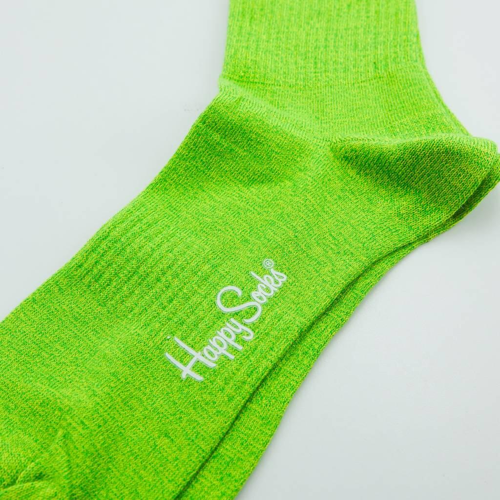 Meias Happy Socks Modelo Im Solid Thin Crew Soc Cor Verde 3/5