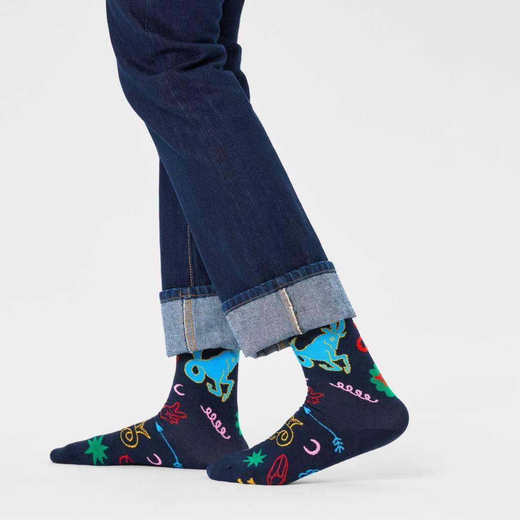 Meias Happy Socks Modelo Capricorn Sock Cor Azul 2/5