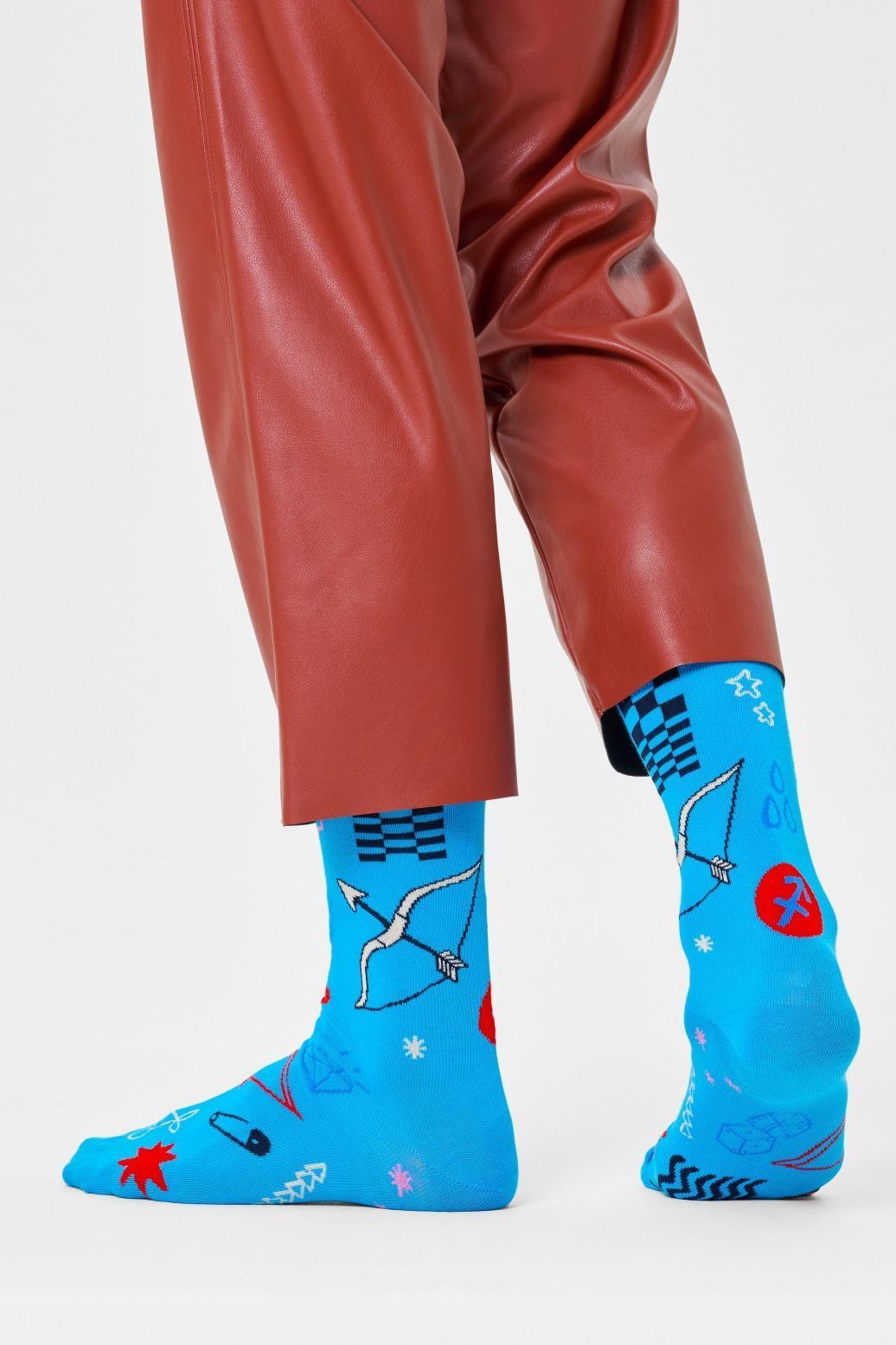 Meias Happy Socks Modelo Sagittarius Sock Cor Azul 5/5