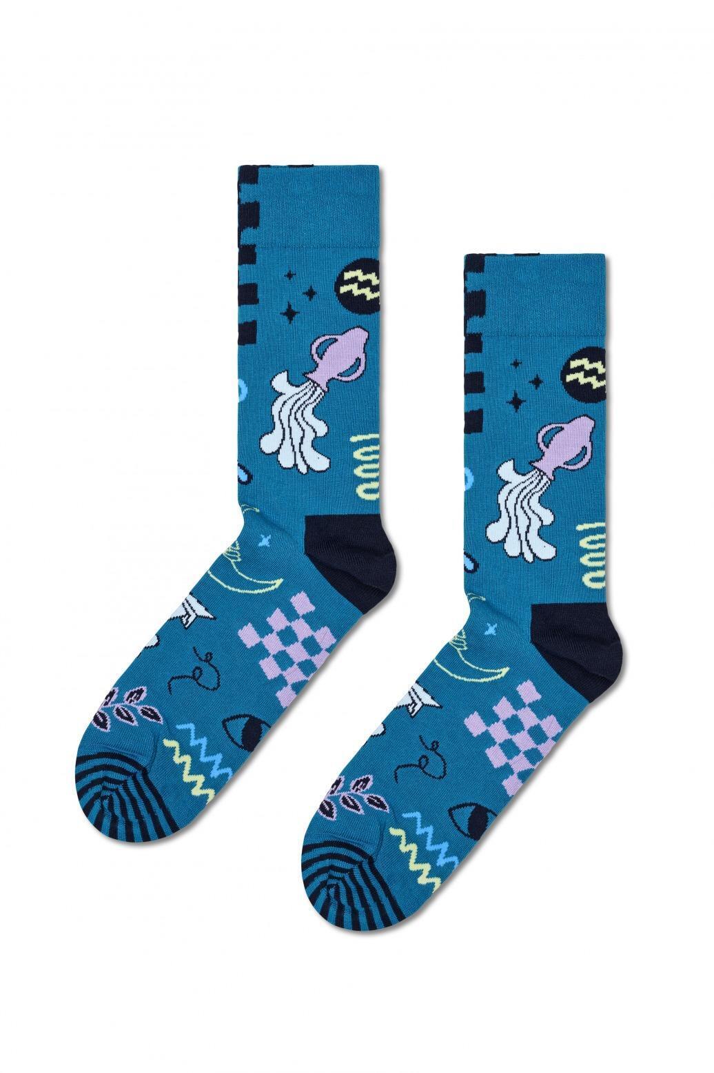 Meias Happy Socks Modelo Aquarius Sock Cor Azul 4/5