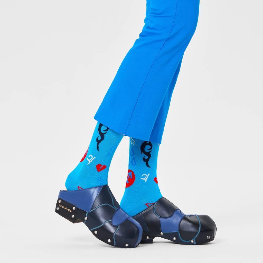 Meias Happy Socks Modelo Sagittarius Sock Cor Azul 3/5