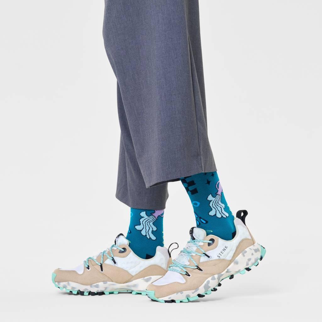 Meias Happy Socks Modelo Aquarius Sock Cor Azul 3/5