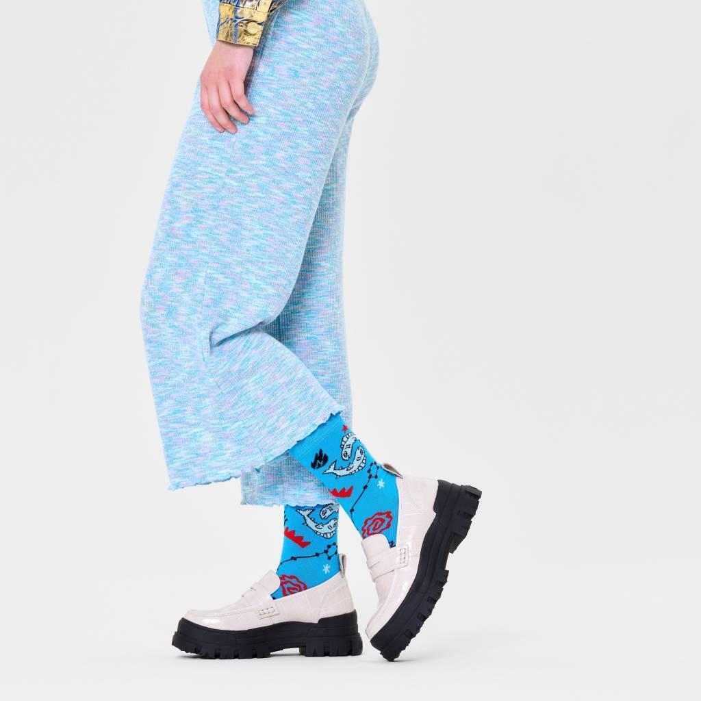 Meias Happy Socks Modelo Pisces Sock Cor Azul 3/5