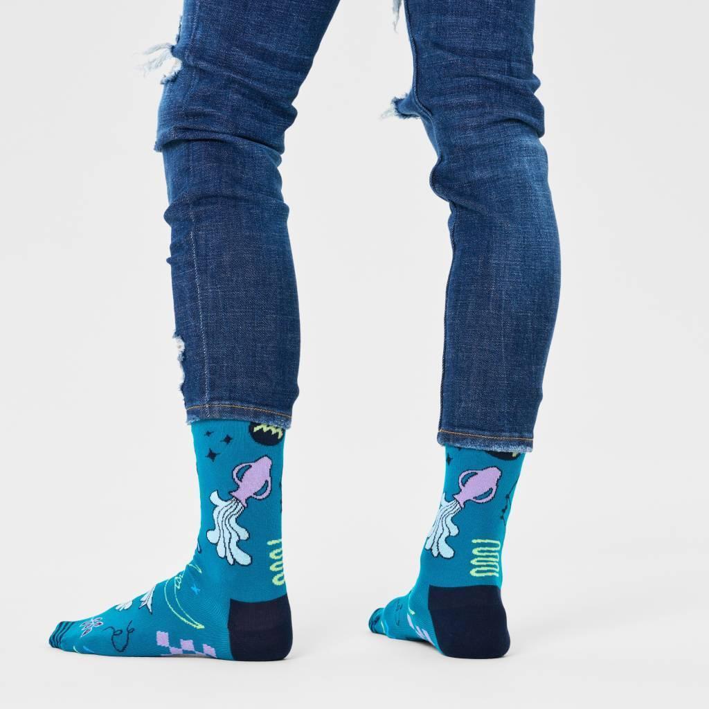 Meias Happy Socks Modelo Aquarius Sock Cor Azul 2/5