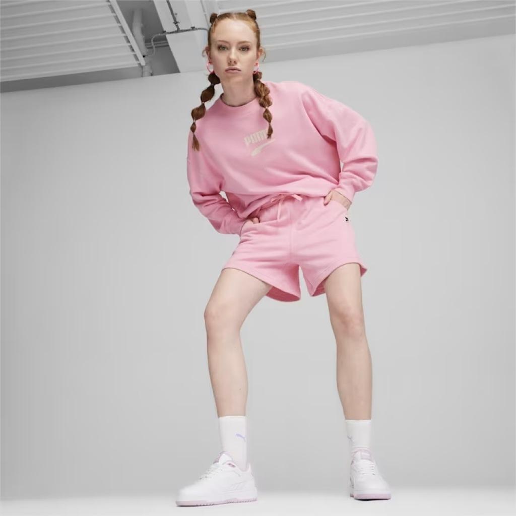 Calças Puma Modelo Waist Shorts Tr Cor Rosa 4/5