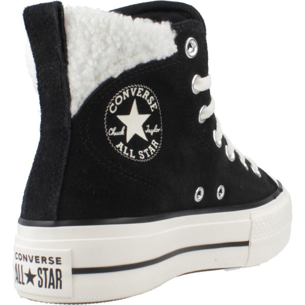 Baskets Converse Modèle Chuck Taylor All Star Puff Lift Hi Couleur Noir 3/5