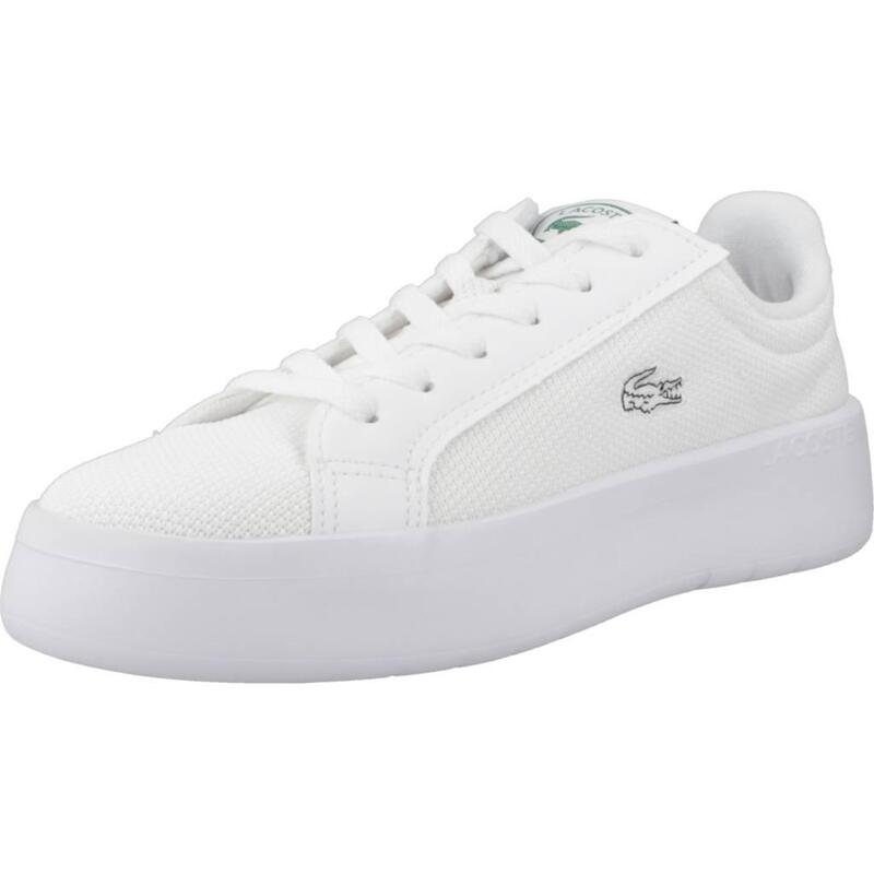 Baskets Lacoste Modèle Carnaby Platform Lite Tex Couleur Blanc