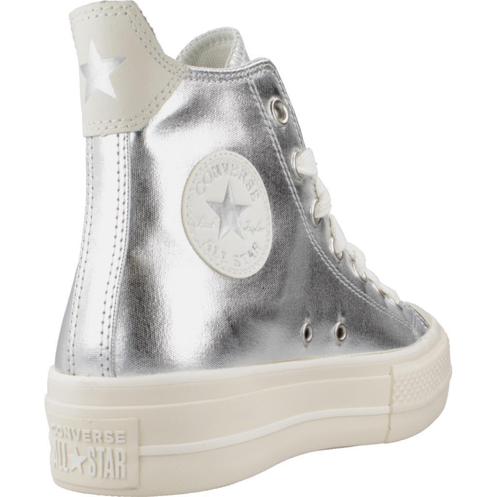 Baskets Converse Modèle Chuck Taylor All Star Lift Platform Metallic Couleur Arg 3/5