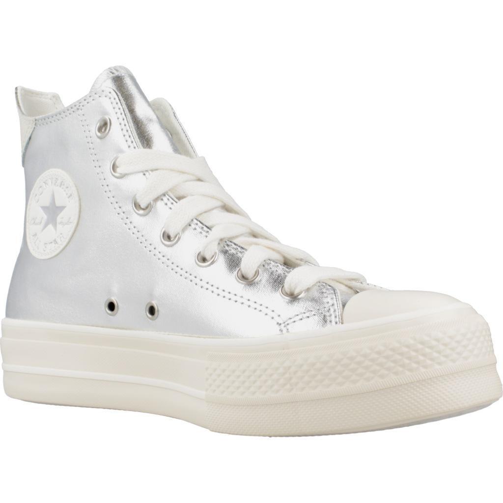 Baskets Converse Modèle Chuck Taylor All Star Lift Platform Metallic Couleur Arg 5/5