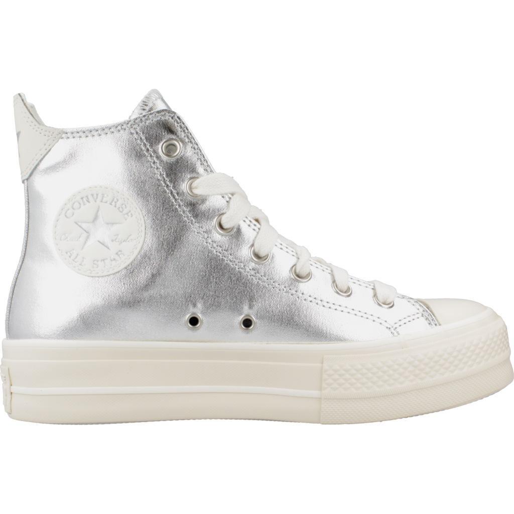 Baskets Converse Modèle Chuck Taylor All Star Lift Platform Metallic Couleur Arg 4/5
