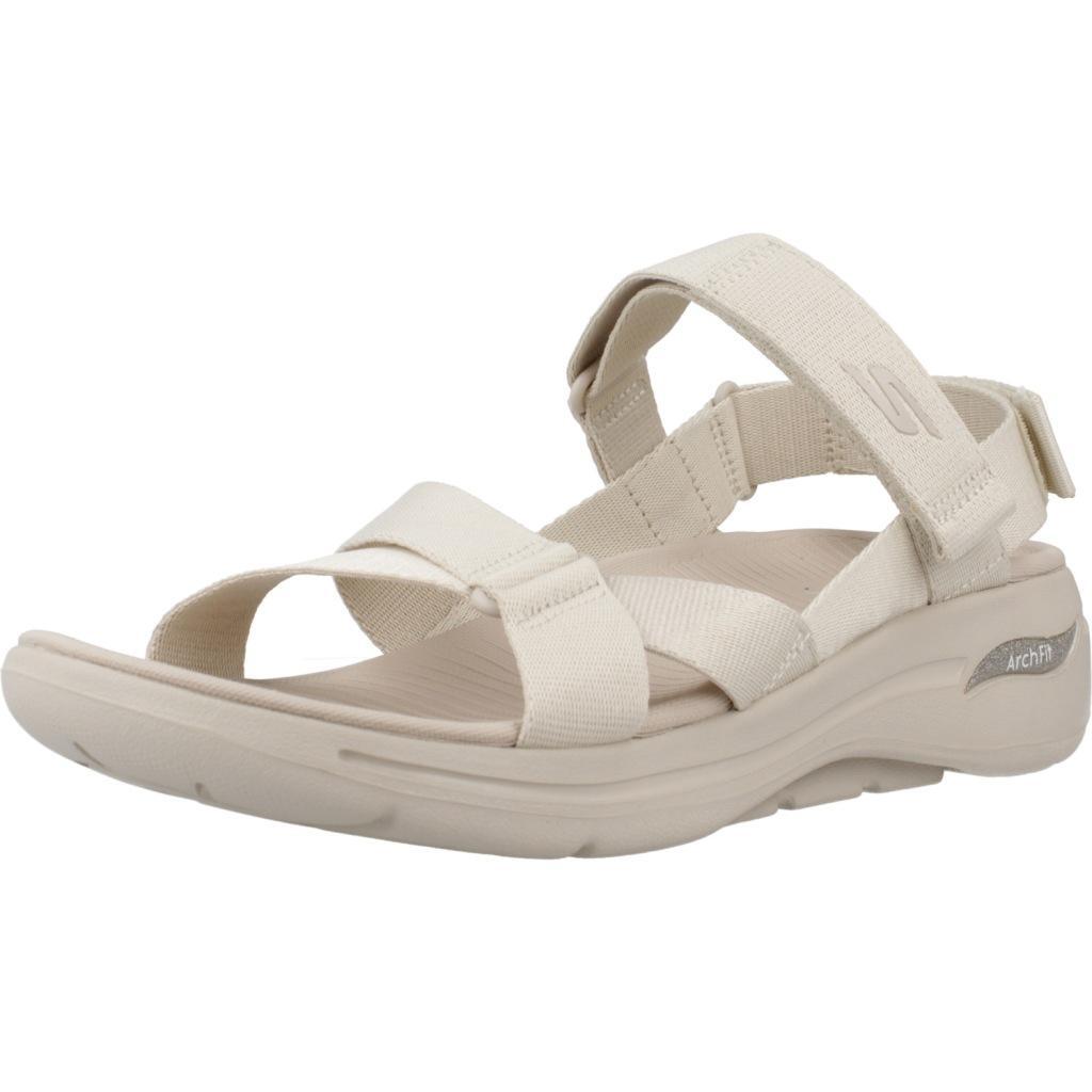 Sandals Skechers Go Walk Arch Fit Sandal-attra, Beige, Women