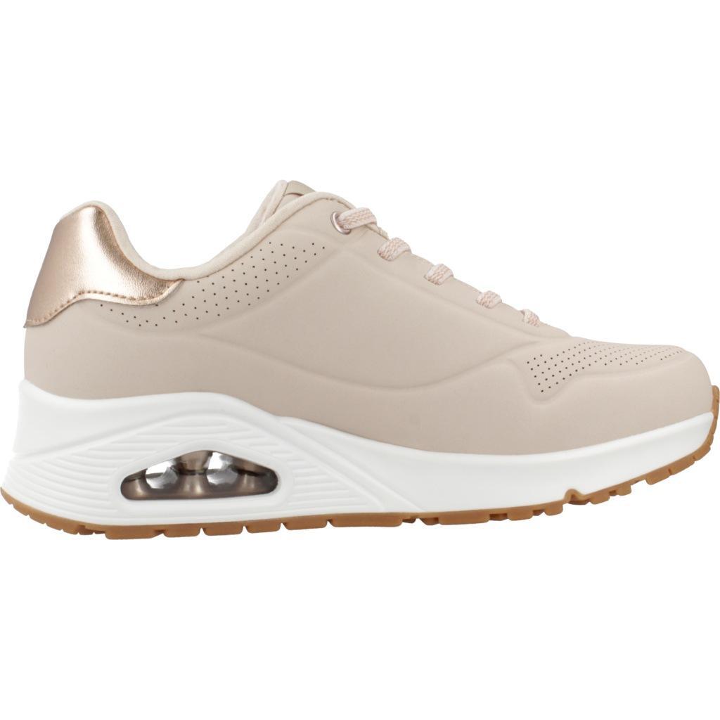 Ténis Skechers Modelo Uno - Shimmer Away Cor Bege 4/7