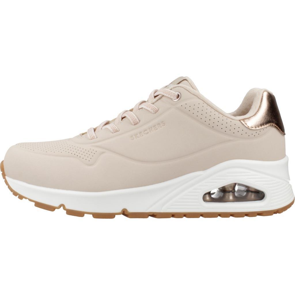 Ténis Skechers Modelo Uno - Shimmer Away Cor Bege 2/7