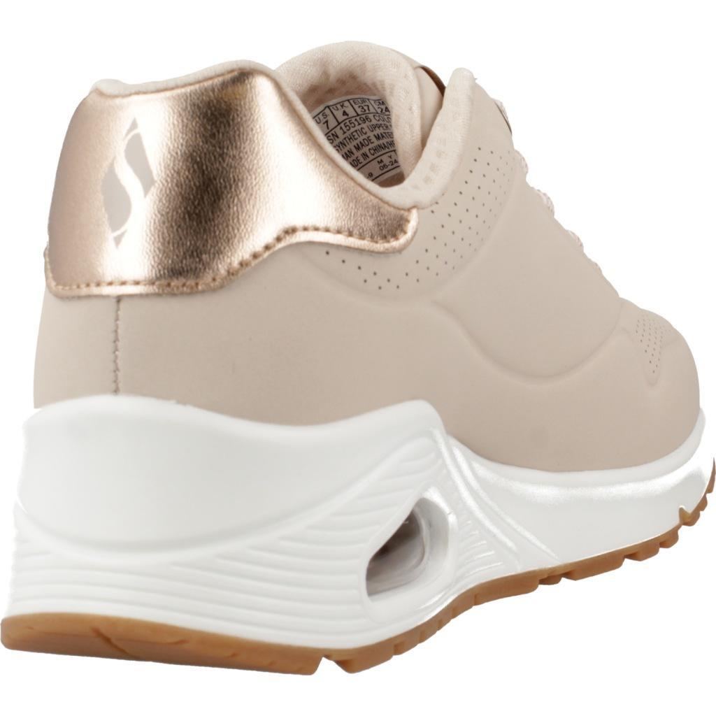Ténis Skechers Modelo Uno - Shimmer Away Cor Bege 3/7
