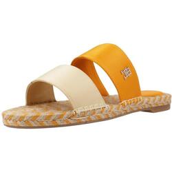 Sandales Tommy Hilfiger Modèle Th Satin Flat Espadrille Couleur Orange