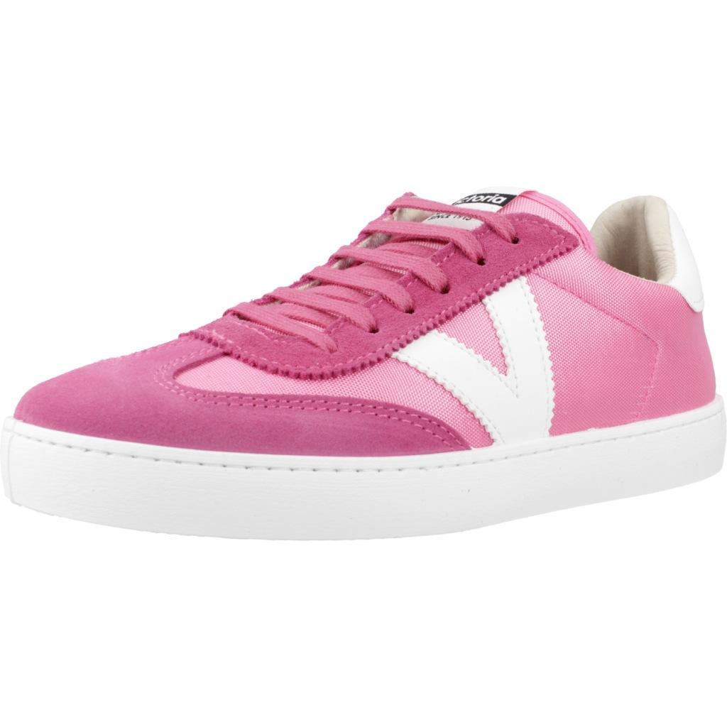 VICTORIA Berlin Split Leather & Nylon Womens Sports Low Top Lace Up Trainers