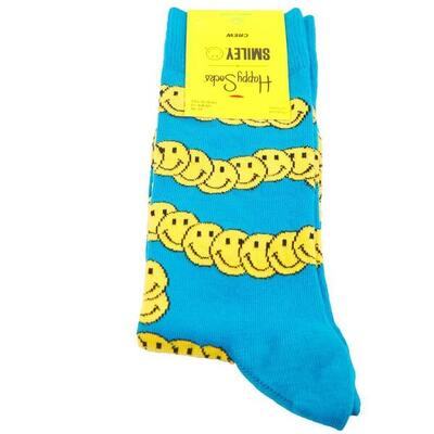 Socken Happy Socks Modell Zen Smailey Farbe Blau