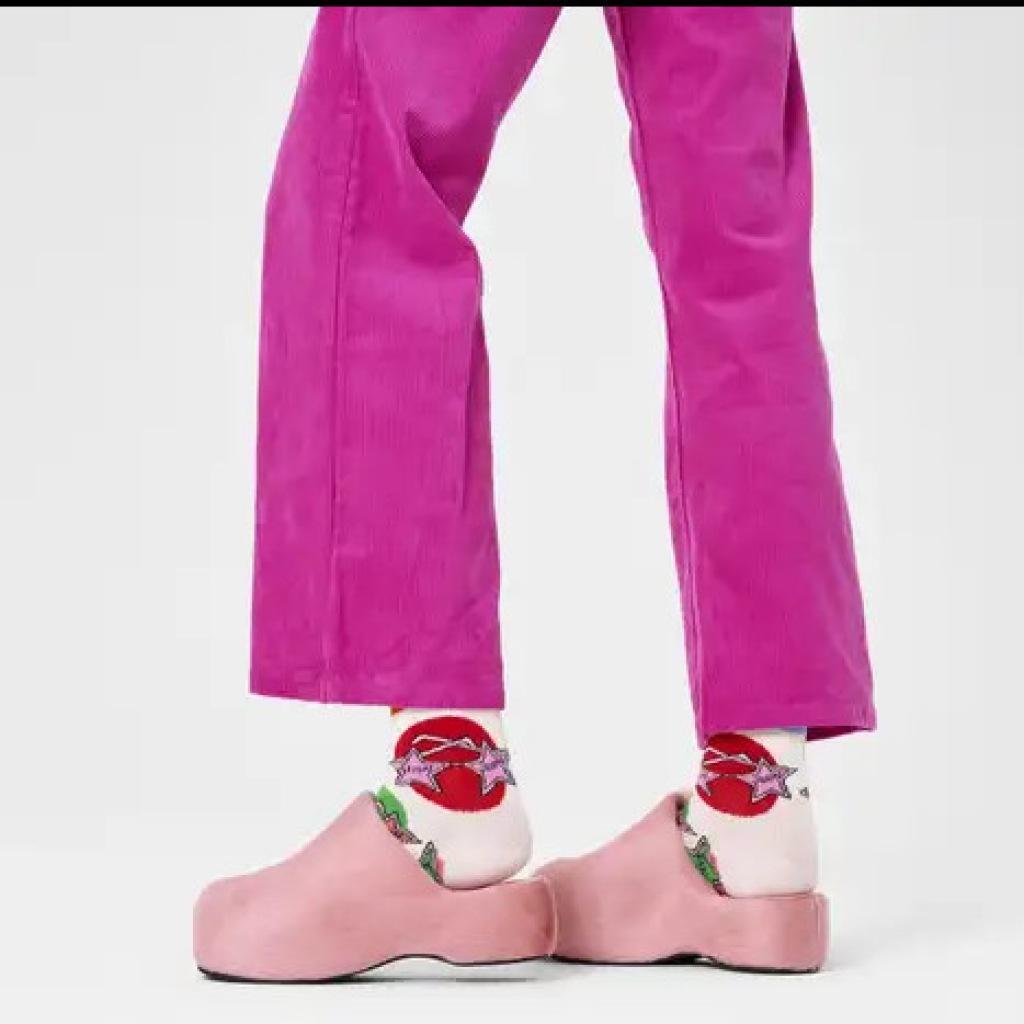 Meias Happy Socks Modelo Elton Glasses Cor Branco 2/4
