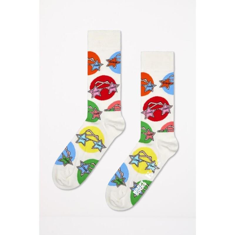 Ciorapi Happy Socks Model Elton Glasses Culoare Alb