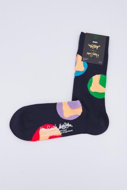 Meias Happy Socks Modelo Mpy01 6500 Cor Azul 4/5