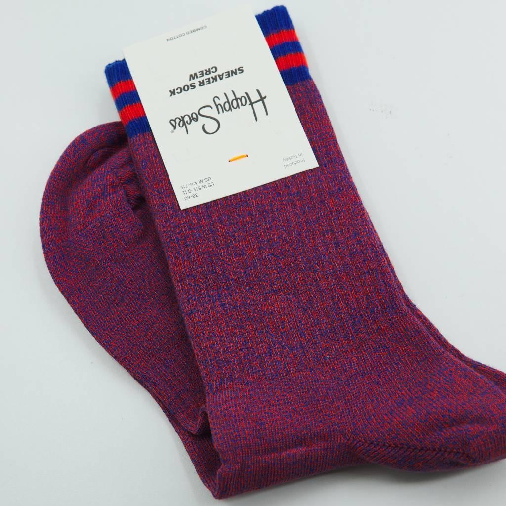 Meias Happy Socks Modelo Im Solid Thin Crew Soc Cor Vermelho 4/5