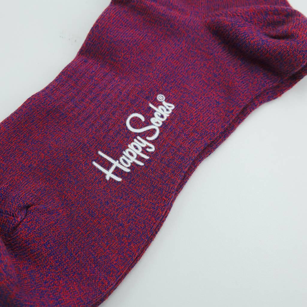 Meias Happy Socks Modelo Im Solid Thin Crew Soc Cor Vermelho 3/5