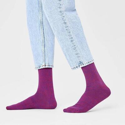Socken Happy Socks Modell Im Solid Thin Crew Soc Farbe Rot