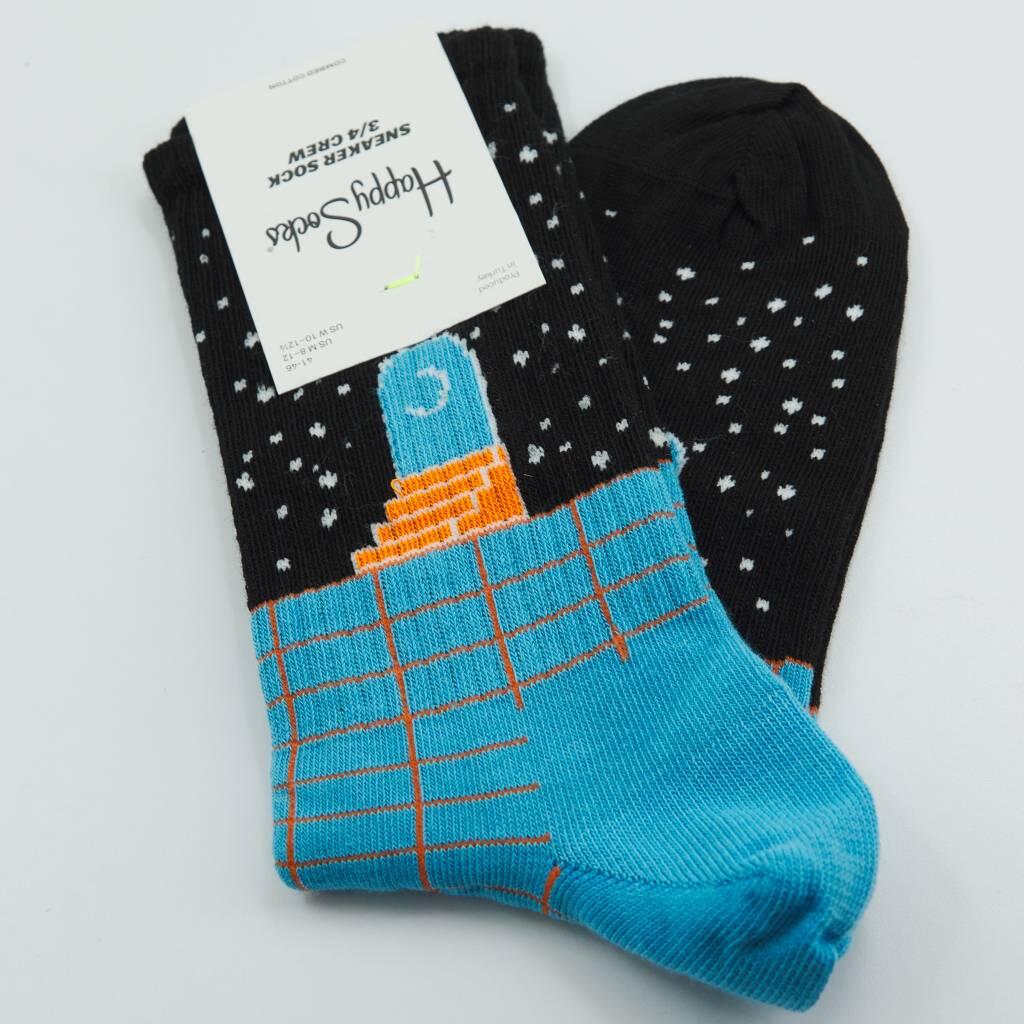 Meias Happy Socks Modelo Future Unknown Cor Preto 4/5