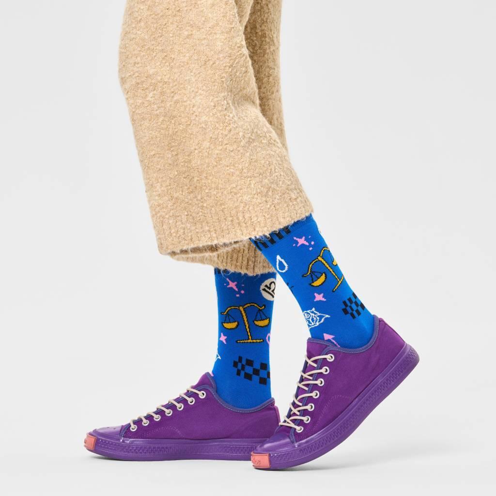Meias Happy Socks Modelo Libra Sock Cor Azul 3/5