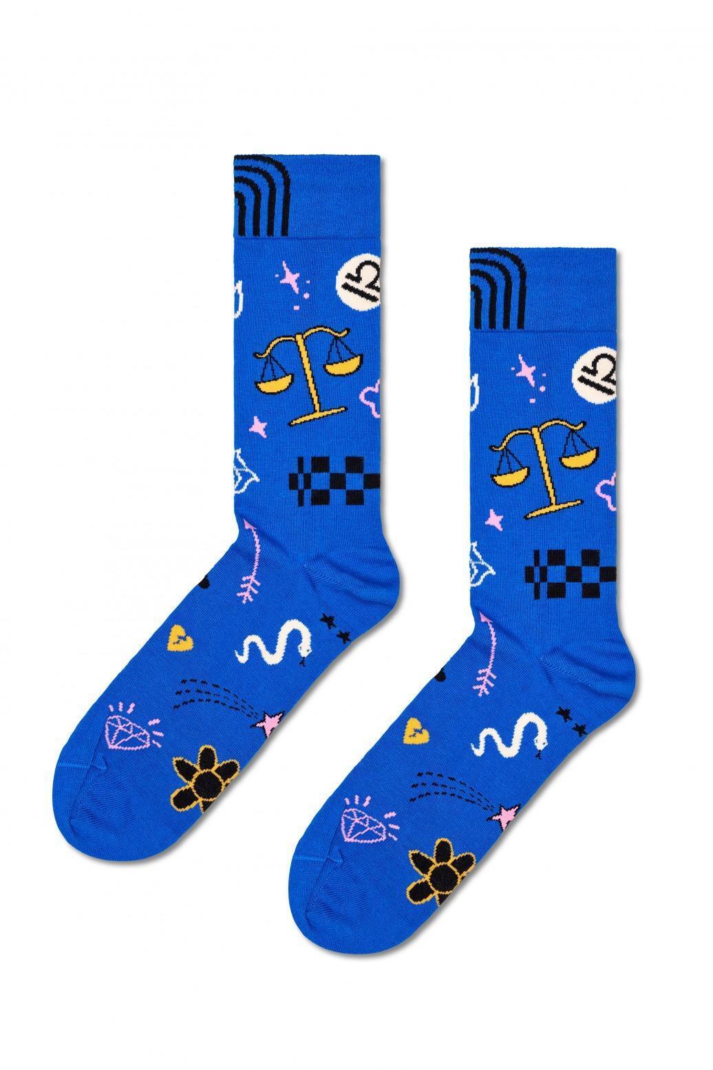 Meias Happy Socks Modelo Libra Sock Cor Azul 4/5