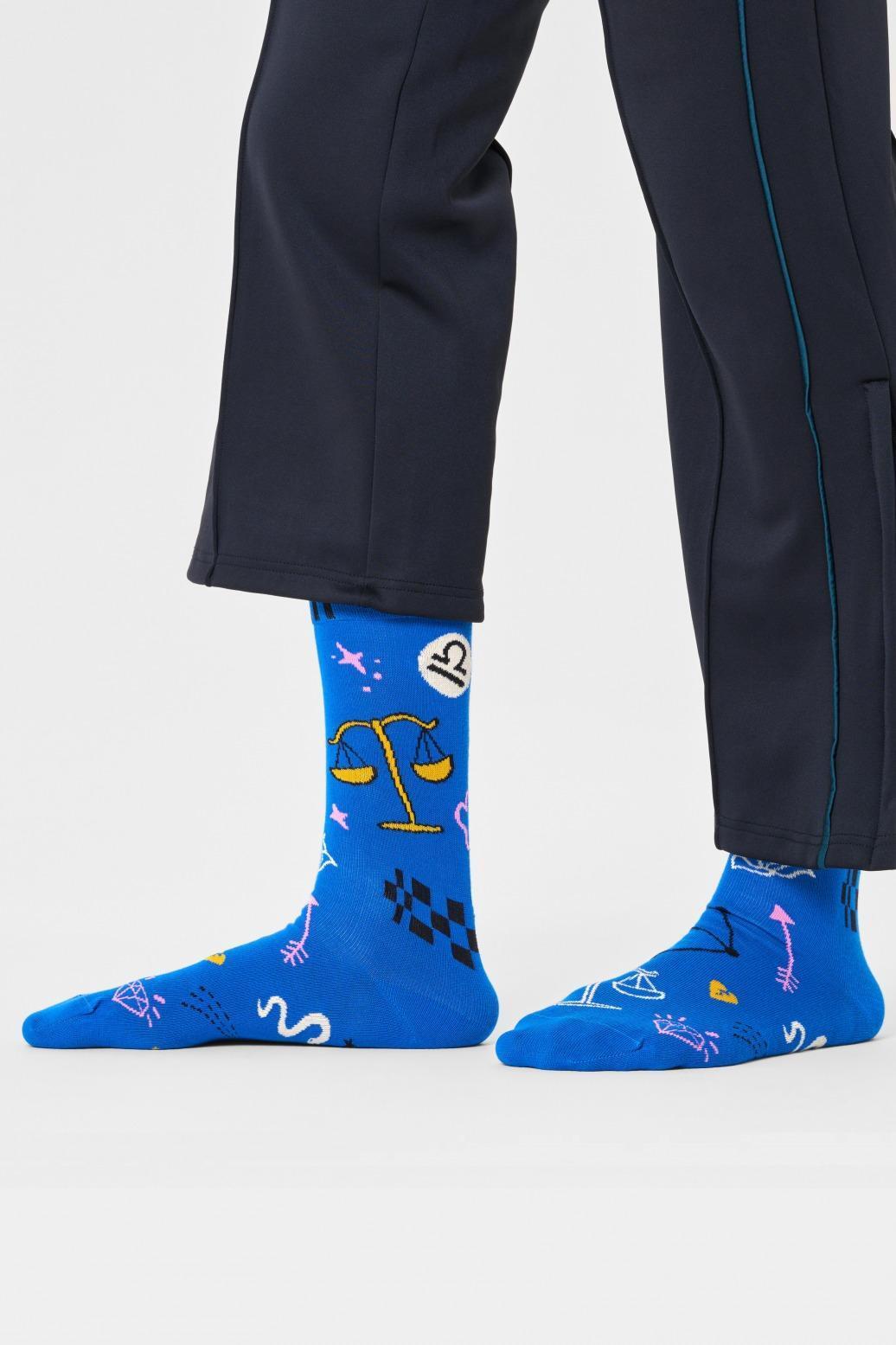 Meias Happy Socks Modelo Libra Sock Cor Azul 5/5