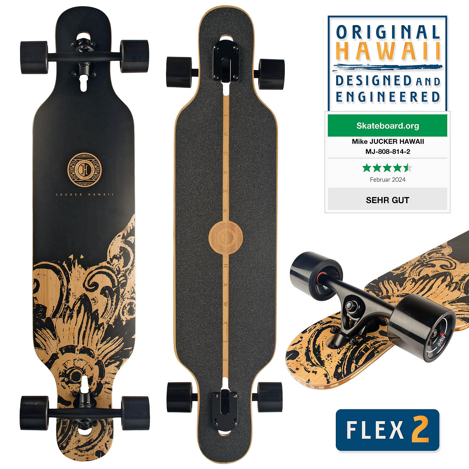 JUCKER HAWAII Longboard Hoku V2 in Flexstufe 2