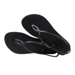 Claquettes Havaianas Modèle Luna Flatform Couleur Noir