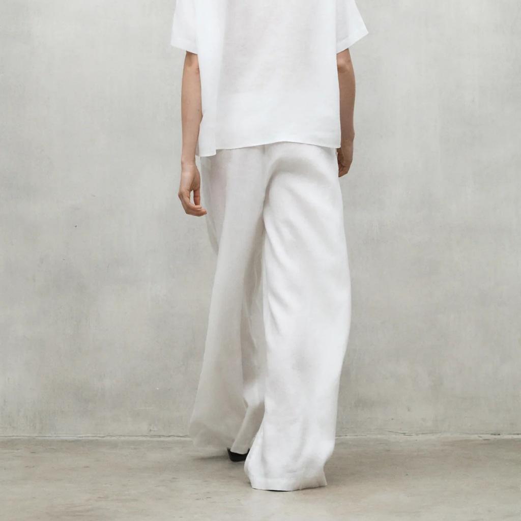 Pantalons Ecoalf Modèle Mossialf Pants Woman Couleur Blanc 3/5