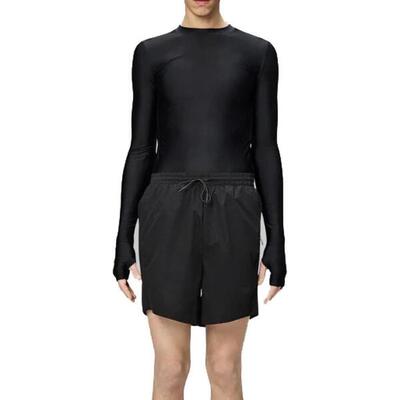 Broek rains model mito shorts kleur zwart
