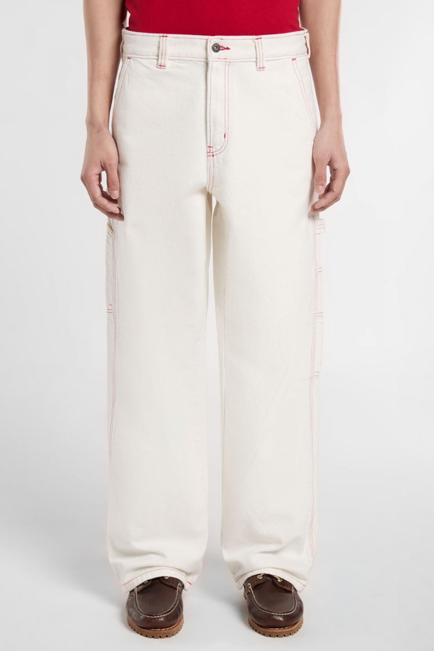 Pantaloni Dickies Modello Loose Denim Painter Colore Bianco 4/5