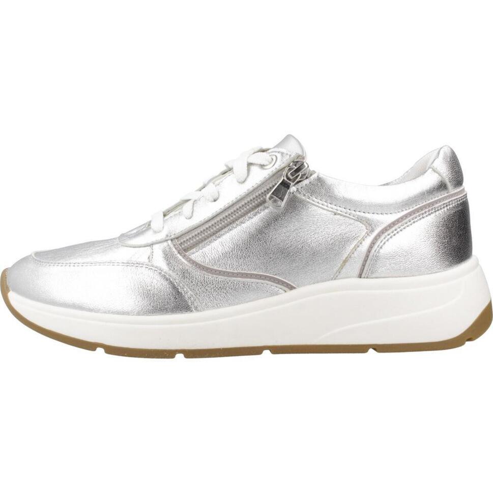 Tenisówki Geox Model D Cristael Kolor Srebrny