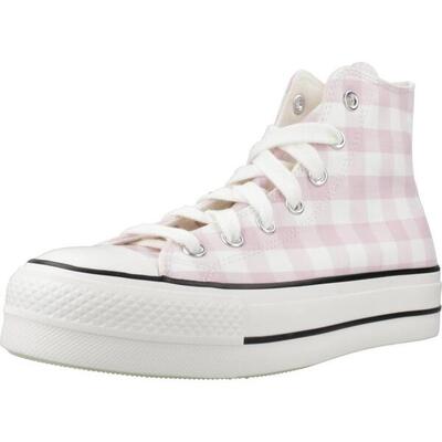 Sneakers converse model chuck taylor all star platform gingham kleur roze