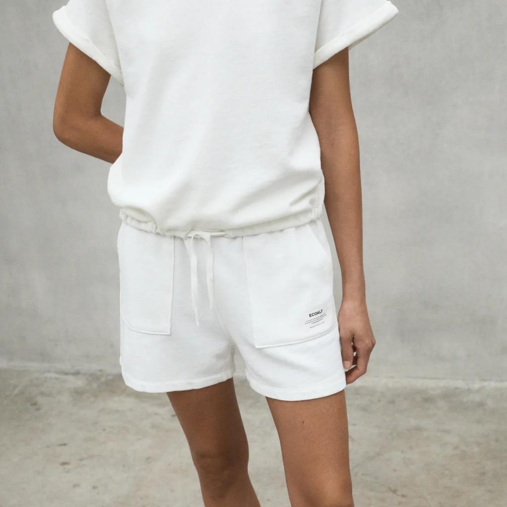 Pantalons Ecoalf Modèle Nessalf Shorts Woman Couleur Blanc 3/5