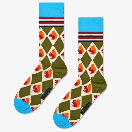 Socken Happy Socks Modell Squirrel Argyle Sock Farbe Grün