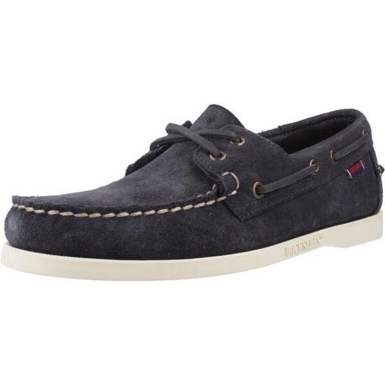 Baskets Sebago Modèle Docksides Portland Flesh Couleur Bleu