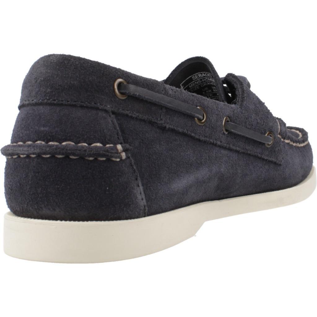 Baskets Sebago Modèle Docksides Portland Flesh Couleur Bleu 3/5