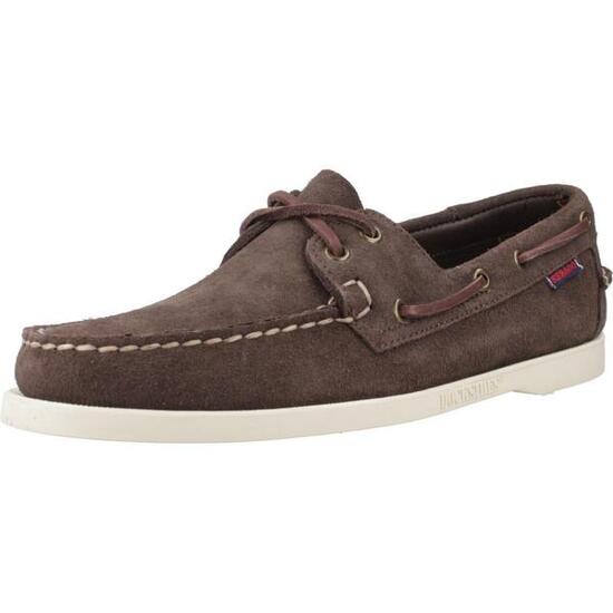 Baskets Sebago Modèle Docksides Portland Flesh Couleur Marron