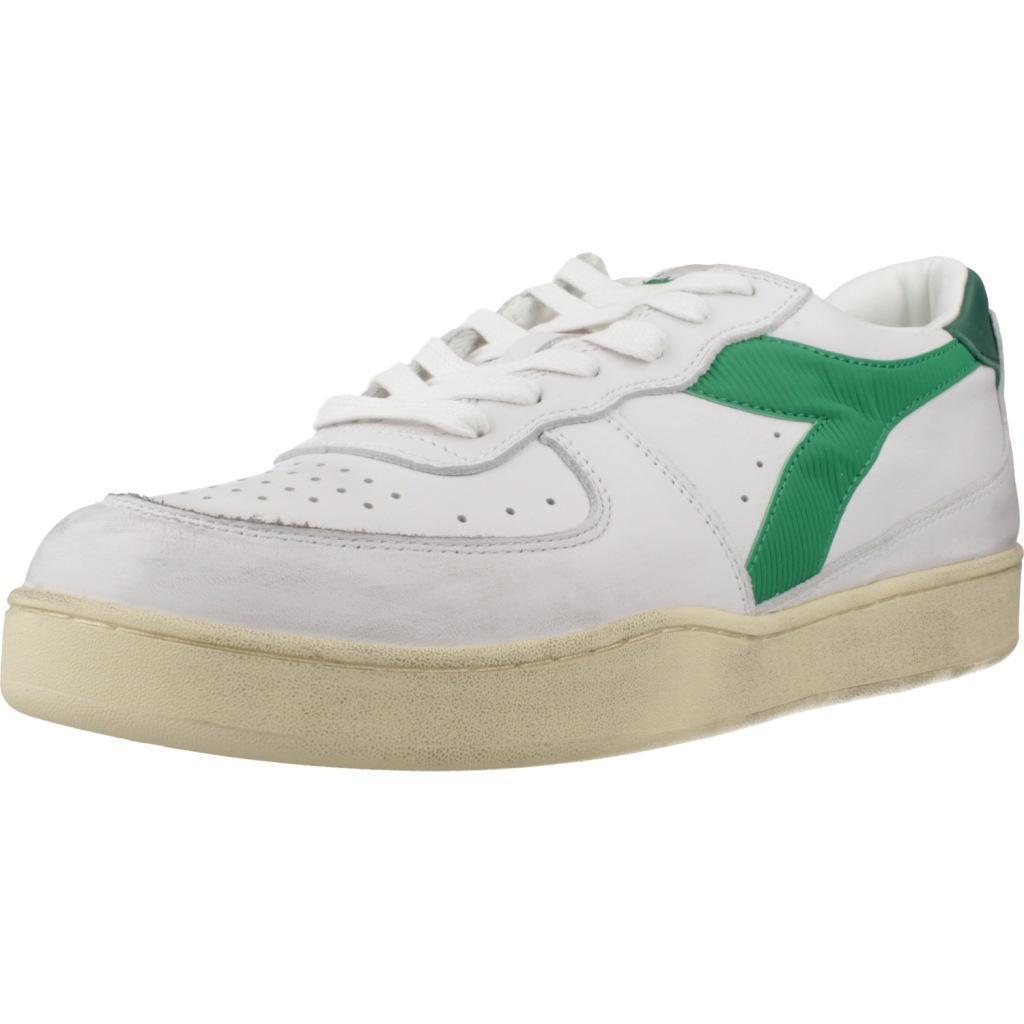Ténis diadora heritage modelo basket low used cor branco
