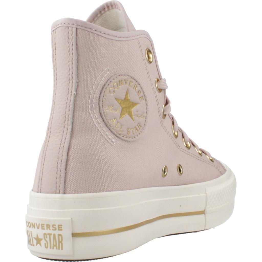Baskets Converse Modèle Chuck Taylor All Star Lift Hi Flush Couleur Rose 3/5