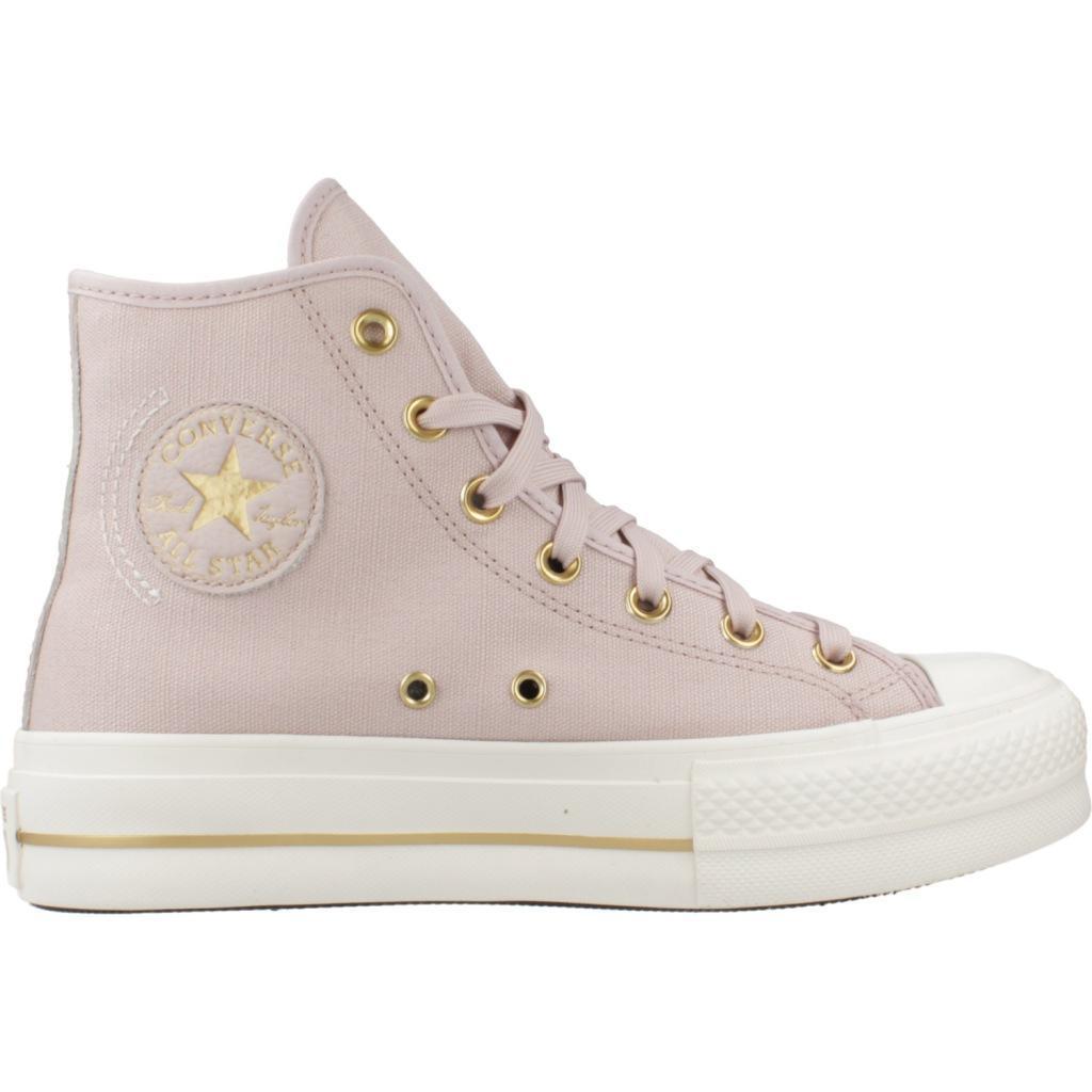 Baskets Converse Modèle Chuck Taylor All Star Lift Hi Flush Couleur Rose 4/5
