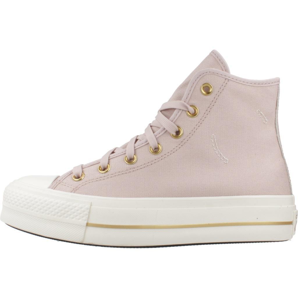 Baskets Converse Modèle Chuck Taylor All Star Lift Hi Flush Couleur Rose 2/5