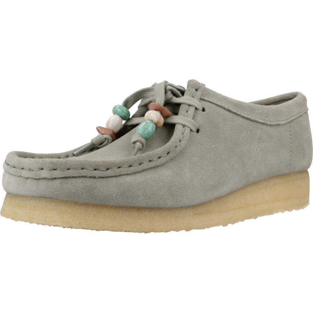 Ténis clarks modelo wallabee cor verde